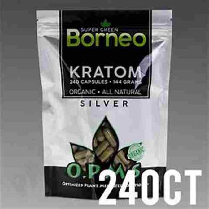 Picture of O.p.m.s silver capsules 240ct 144g - Super green borneo