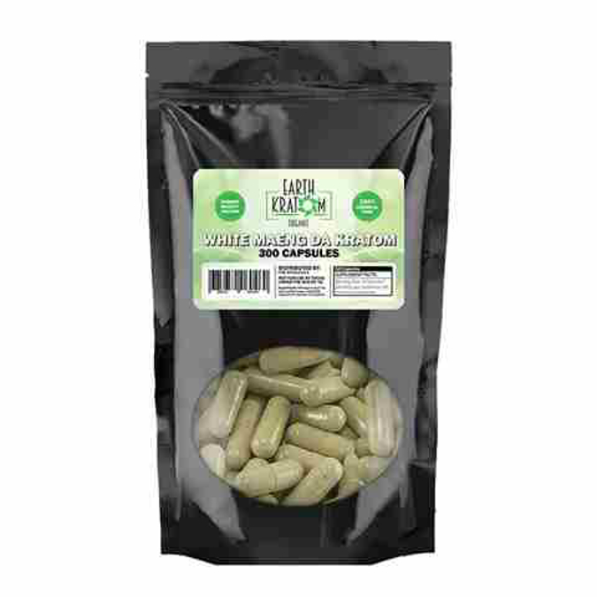 Picture of EARTH KRATOM CAPS 300CT - WHITE MAENG DA
