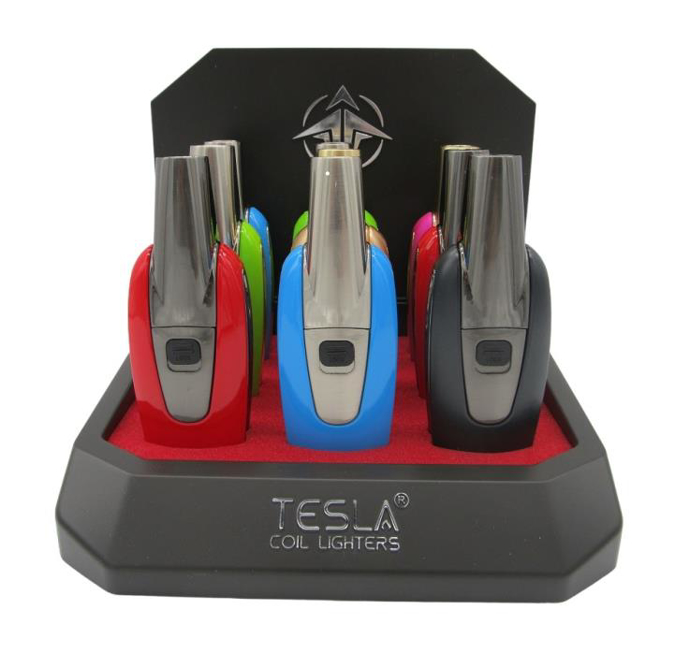 Picture of 61576 Tesla Turbo Torch Satin Finish Lighter 9CT