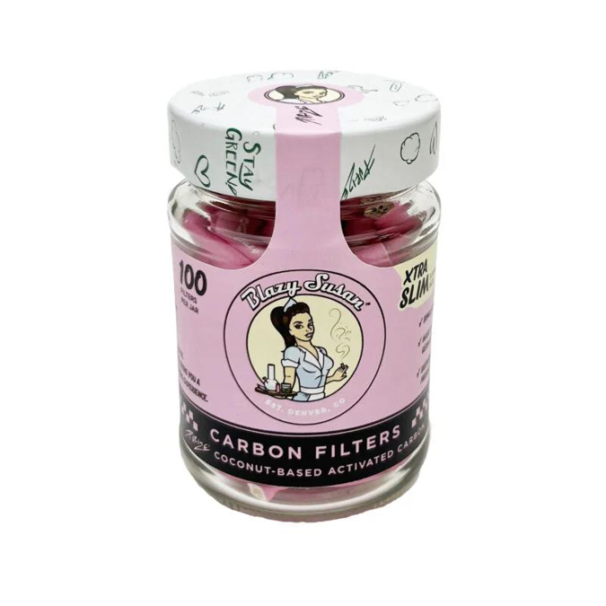 Picture of Blazy Susan Pink Filter Tips 100CT Jar