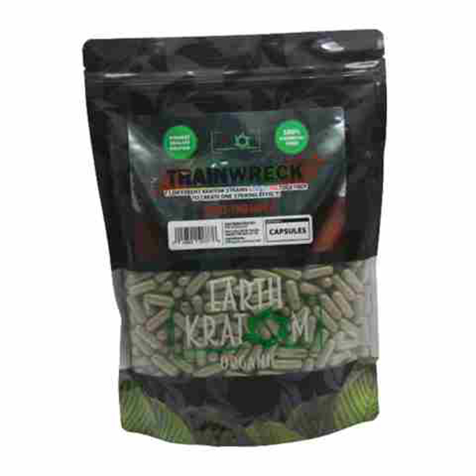 Picture of EARTH KRATOM CAPS 750CT - TRAINWRECK