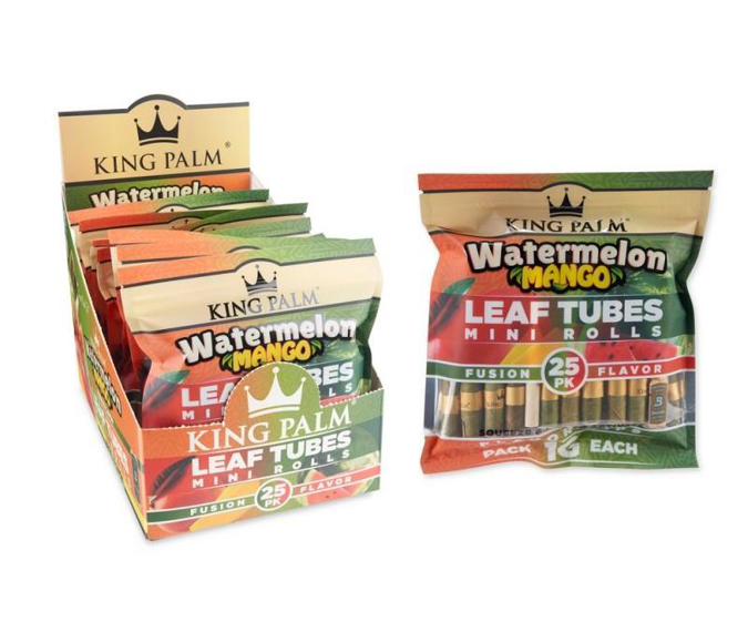Picture of King Palm Leaf Tubes Mini Rolls Watermelon Mango 25pk 8ct