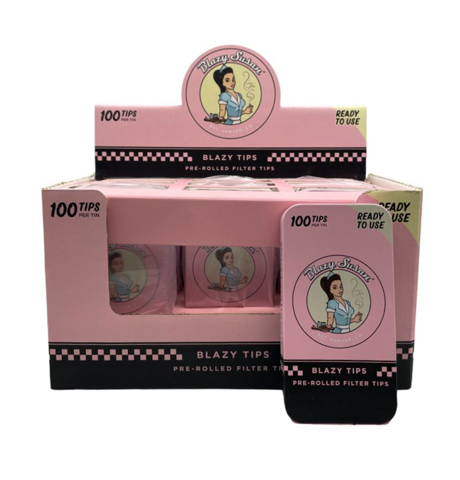 Picture of Blazy Susan Pink Filter Tips 100CT - 12PK