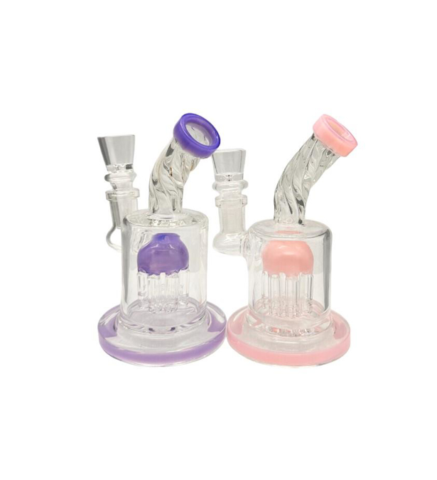 Picture of Glass 6in Twisted Top w Perc WP