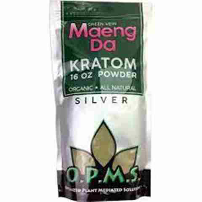 Picture of O.p.m.s silver powder 16oz - Green vein maeng da