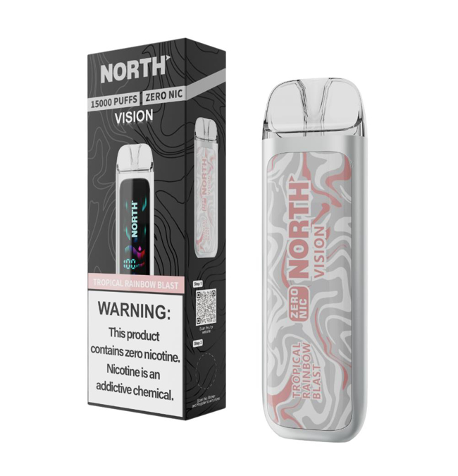 Picture of North Vision Zero Nic 15KPuffs Tropical Rainbow Blast