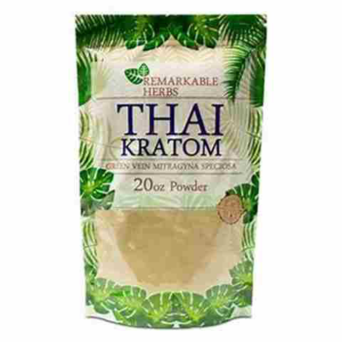 Picture of Remarkable Herbs Kratom powder 20oz - Green vein thai