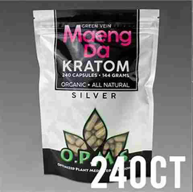 Picture of O.p.m.s silver capsules 240ct 144g - Green vein thai