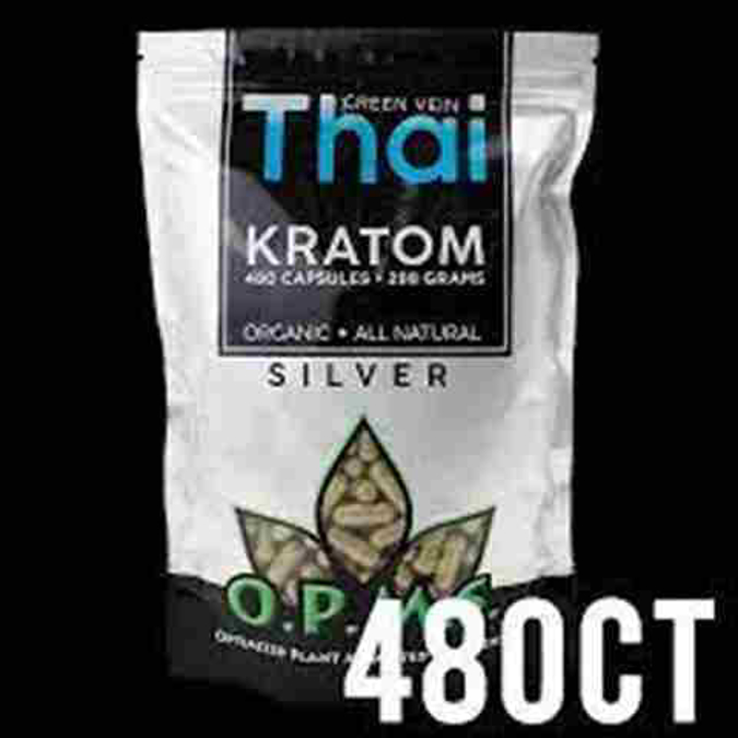 Picture of O.p.m.s silver capsules 480ct 288g - Green vein thai