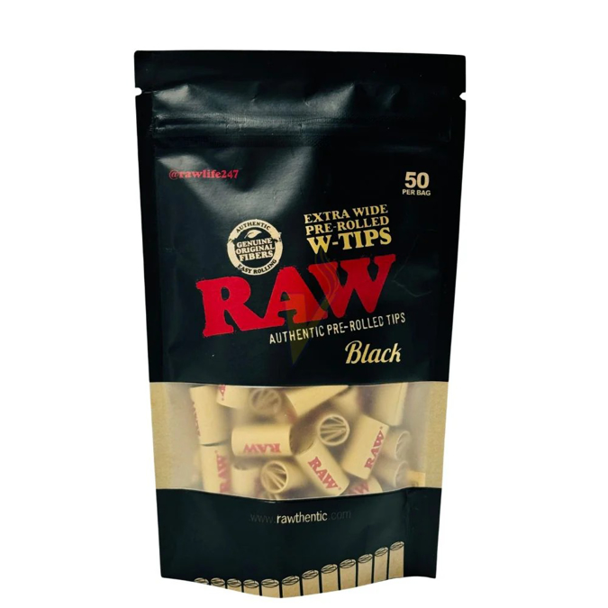 Picture of Raw Tips Black Prerolled Extra Wide 50CT