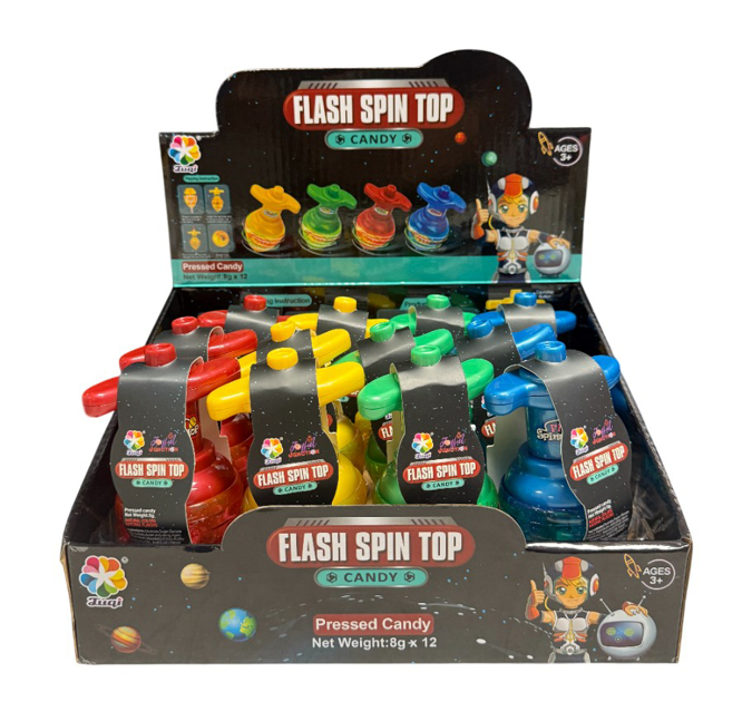 Picture of Toy Candy Flash Spin Top w Light 12CT 906
