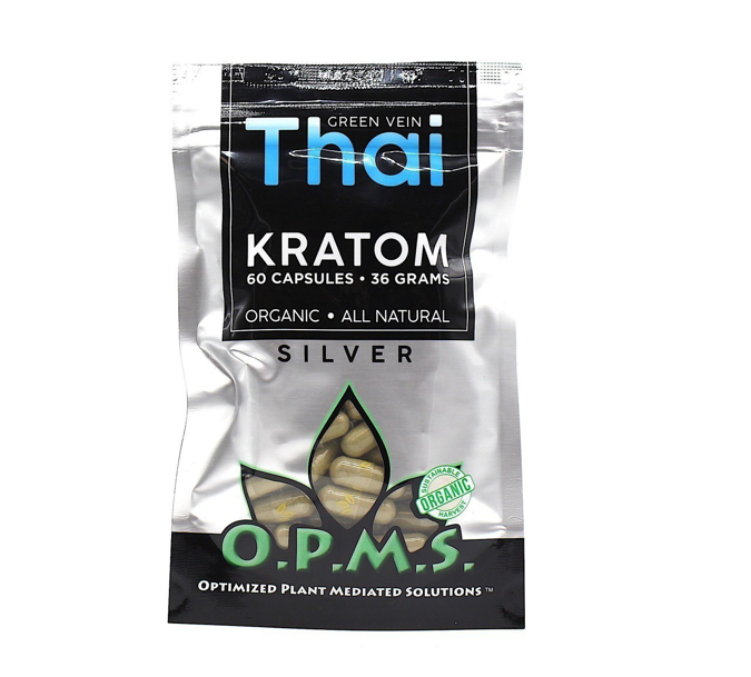 Picture of O.P.M.S silver capsules 60ct 36g - Green vein thai