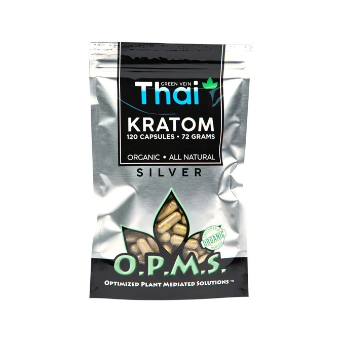 Picture of O.P.M.S silver capsules 120ct 72g - Green vein thai