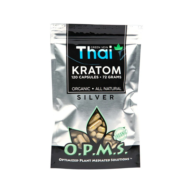 Picture of O.p.m.s silver capsules 120ct 72g - Green vein thai