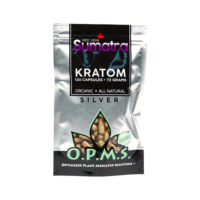 Picture of O.p.m.s silver capsules 120ct 72g - Red vein sumatra