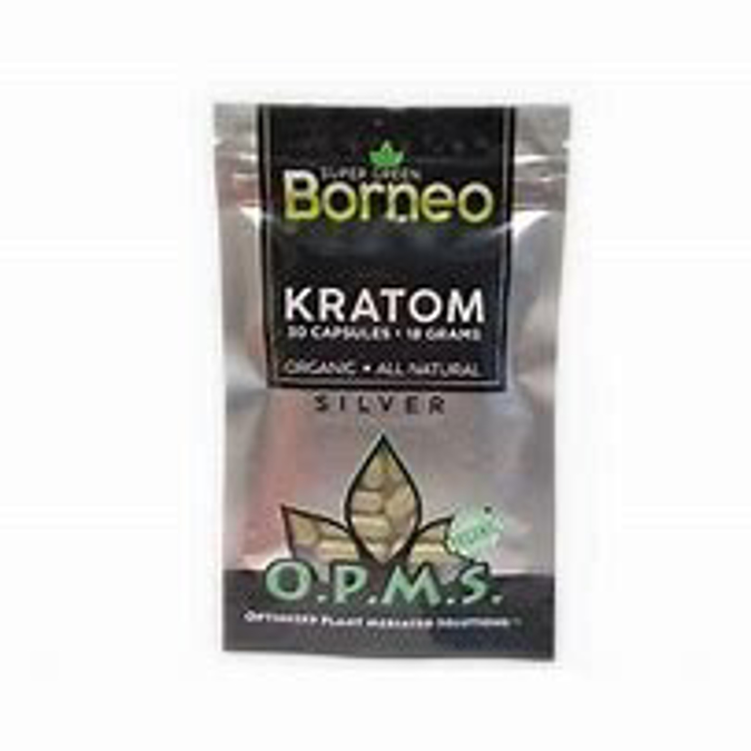 Picture of O.P.M.S silver capsules 30ct 18g - Super green borneo