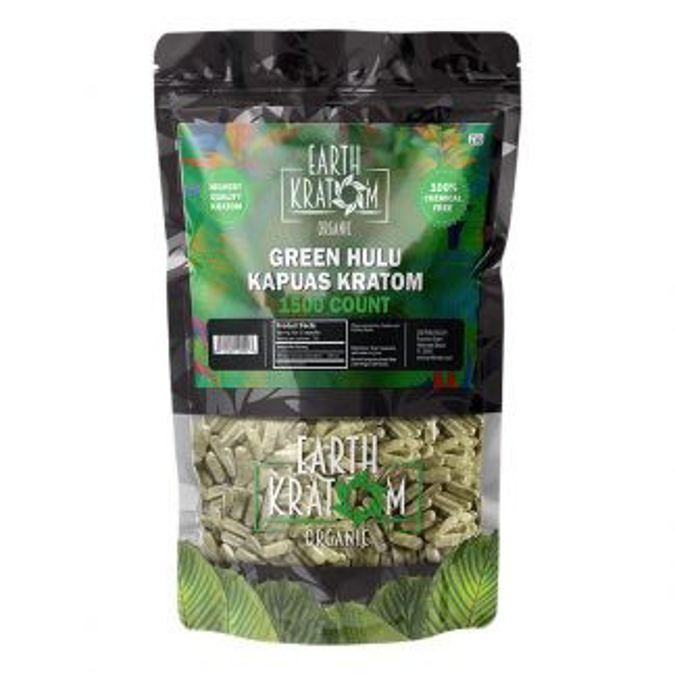 Picture of Earth kratom Caps 1500ct - Green Malay