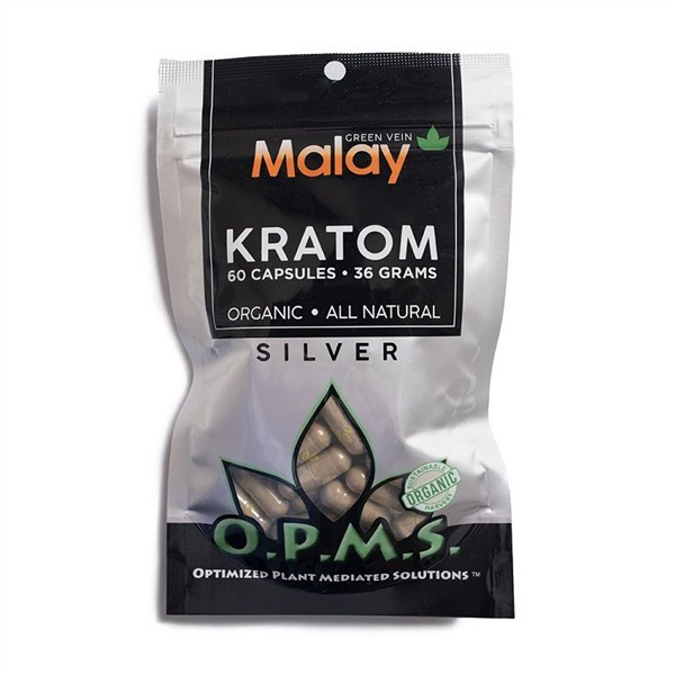 Picture of O.P.M.S silver capsules 60ct 36g - Green vein malay
