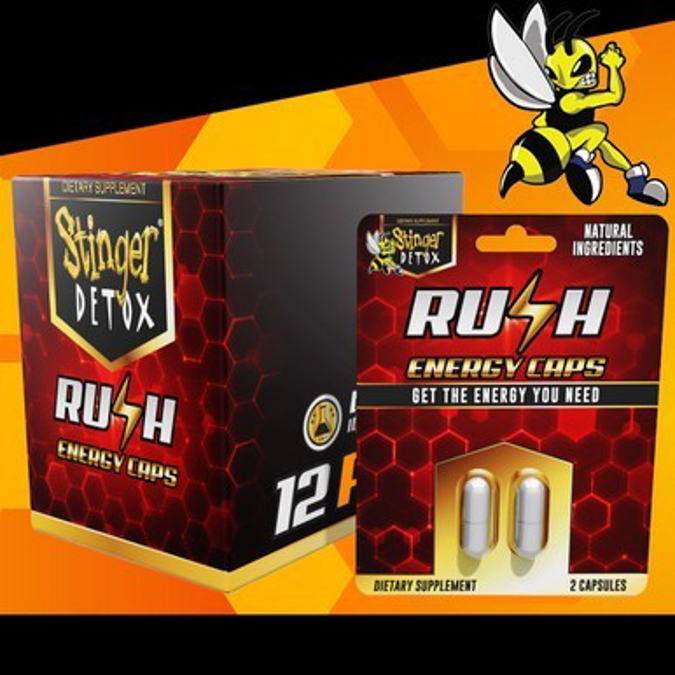 Picture of STINGER RUSH ENERGY CAPS (SINGLE)