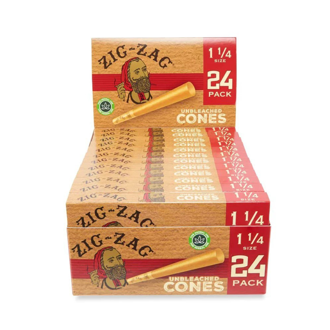Picture of ZIG ZAG CONES UNBLEACHED 1 1/4 24PK 12