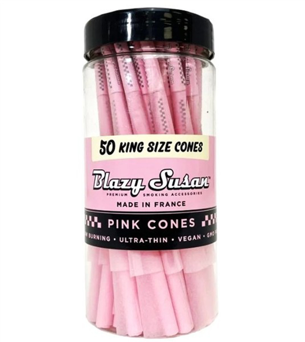 Picture of Blazy Susan King Size Cones  50ct jar - Pink