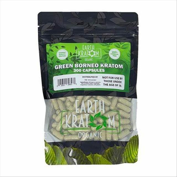Picture of EARTH KRATOM CAPS 300CT - GREEN BORNEO