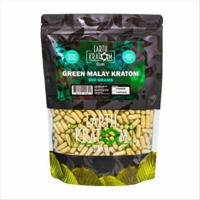 Picture of EARTH KRATOM CAPS 500CT - GREEN MALAY
