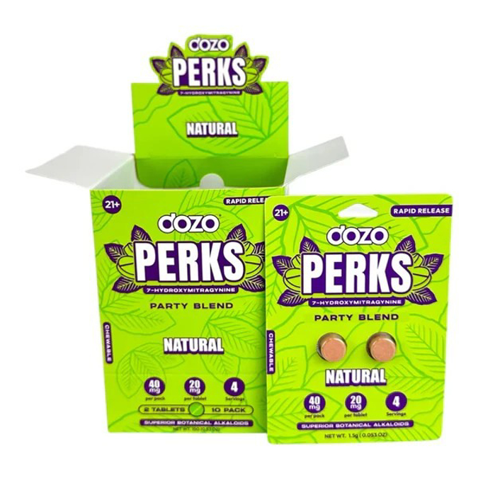 Picture of HYDROX - DOZO PERKS TABLETS 20MG 2CT - NATURAL