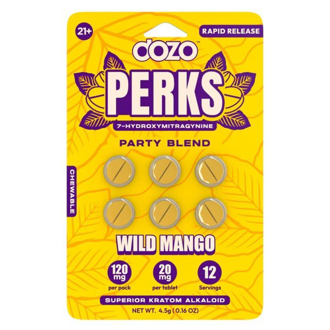 Picture of HYDROX - Dozo Perks tablets 20mg 6CT - Wild Mango 