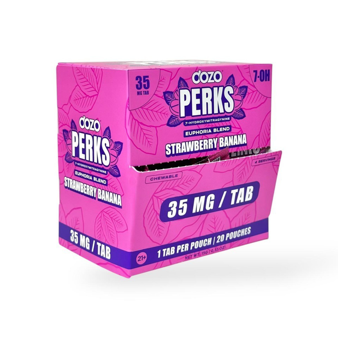 Picture of HYDROX - Dozo Perks tablets 35mg 20CT - STRAWBERRY BANANA