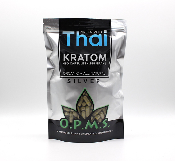 Picture of O.p.m.s silver capsules 480ct 288g - Green vein thai