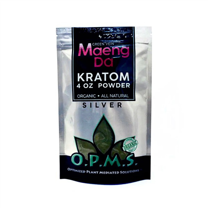 Picture of O.p.m.s silver powder 4oz - Green vein maeng da